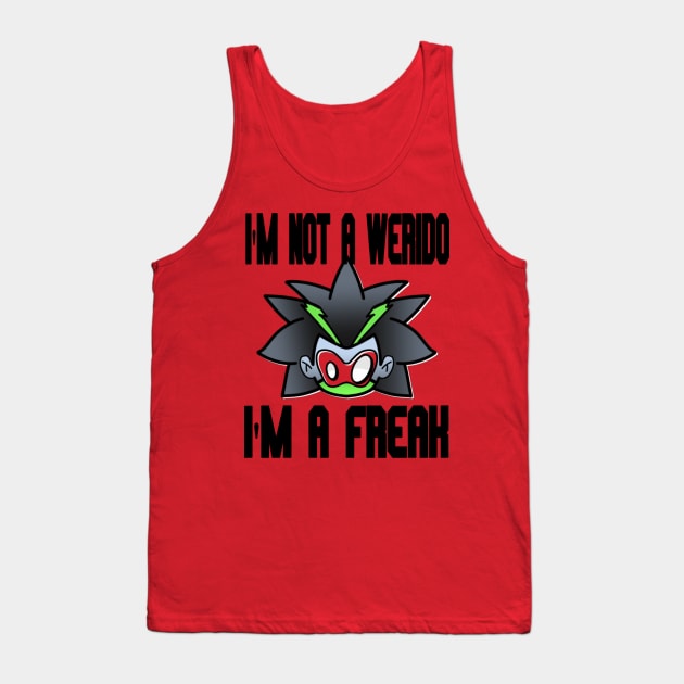 i'm not a weirdo i'm a freak "black and green Tank Top by A6Tz